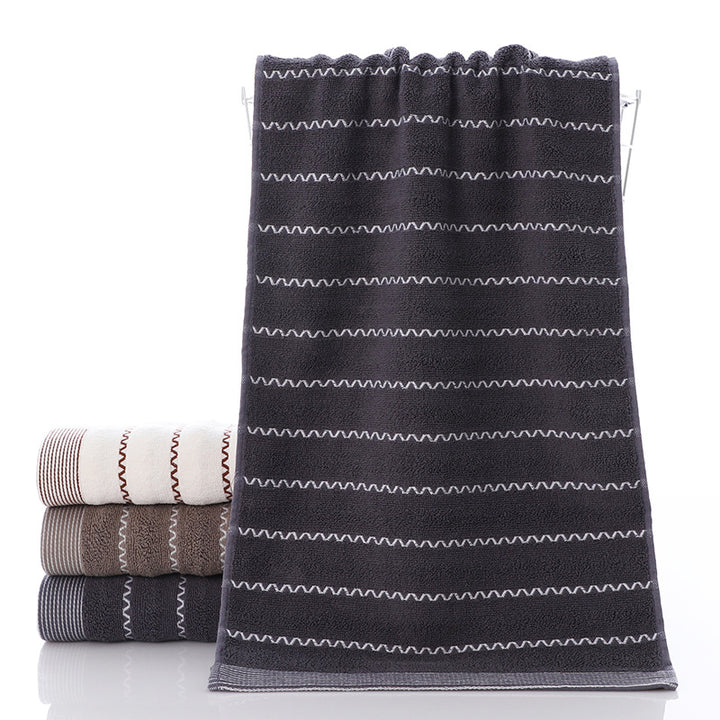 Dame Frottee Badetuch med moderne striper Skanto
