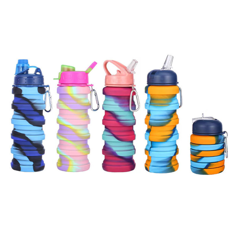 Unisex Sammenleggbar Sportdrikkeflaske med Karabinkrok Skanto