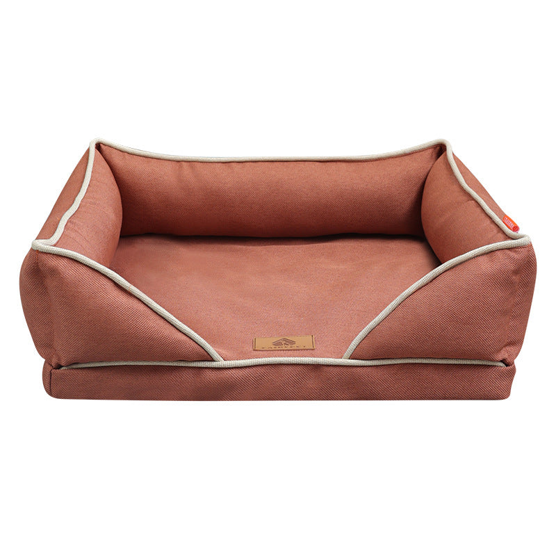 Hevet ortopedisk sofa hundeseng