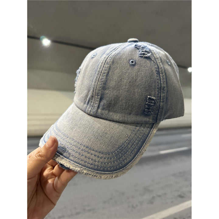 Kvinnens slitt denim baseball cap Skanto 1784084028