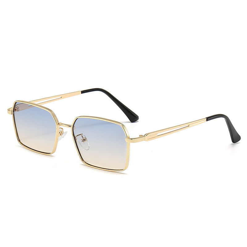 Dame kvadratisk solbrilles med minimalistiske metallaccents Skanto