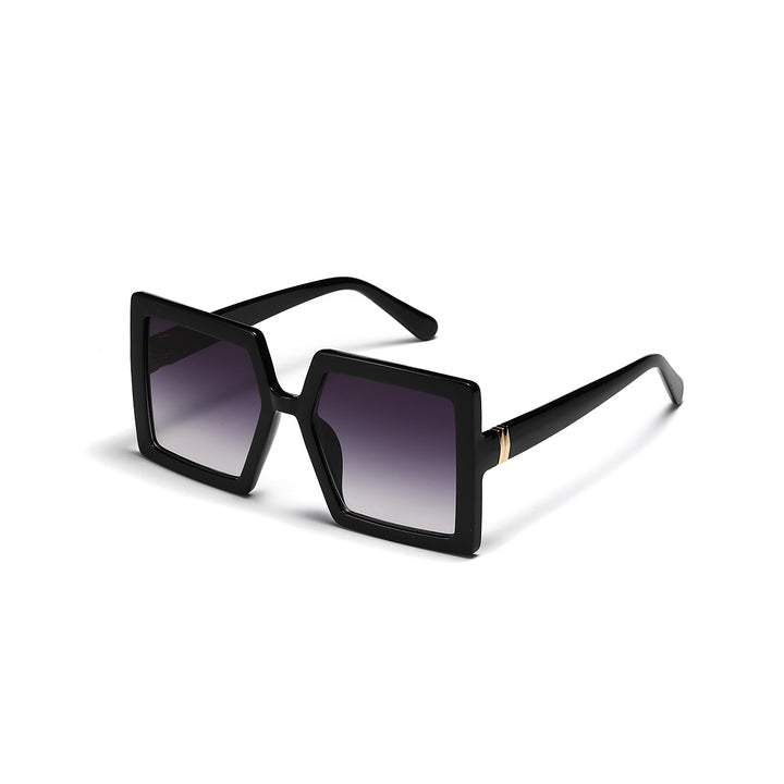 Dame geometrisk solbrille med moderne, bred ramme Skanto