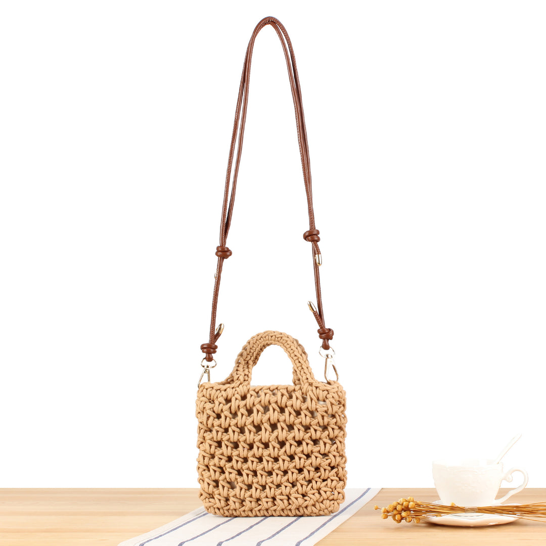 Håndbag i moderne makramee-design Skanto