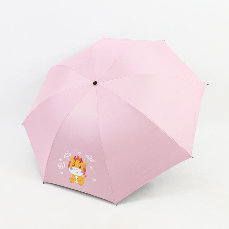 Kvinne Folding Paraply med Morsomt Dyre Design Skanto