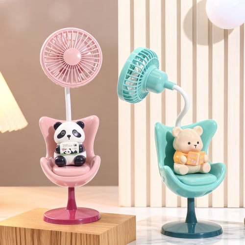 Kvinners bærbare mini vifte med søtt panda-design Skanto