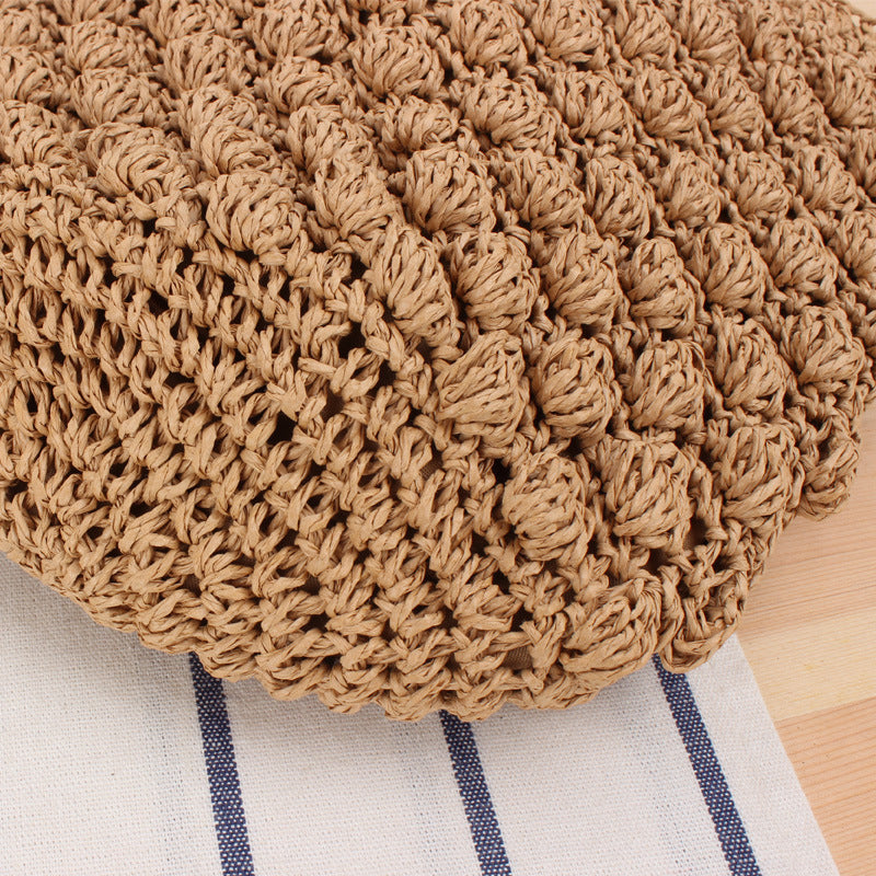 Hand-knotted basket bags with textured surface Skanto