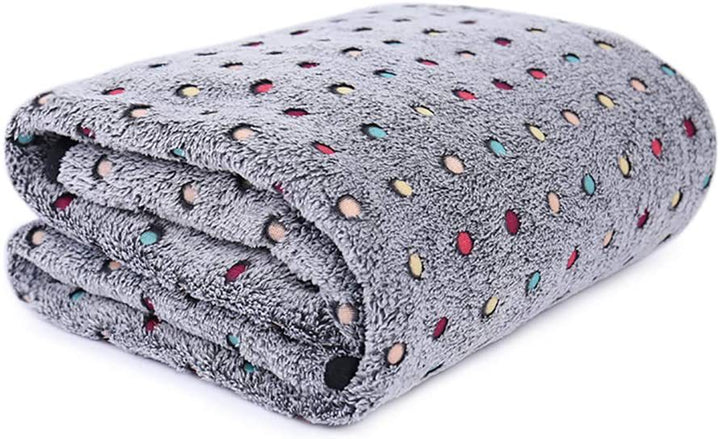 Damen Fluffy Kosedekke med fargerik prikkedesign Skanto