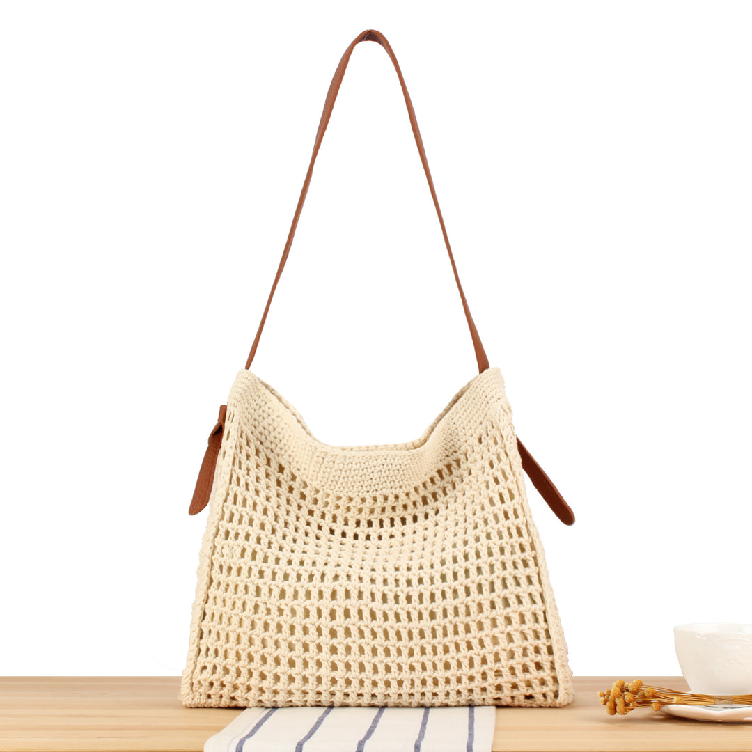 Hand-woven tote bag with elegant texture Skanto