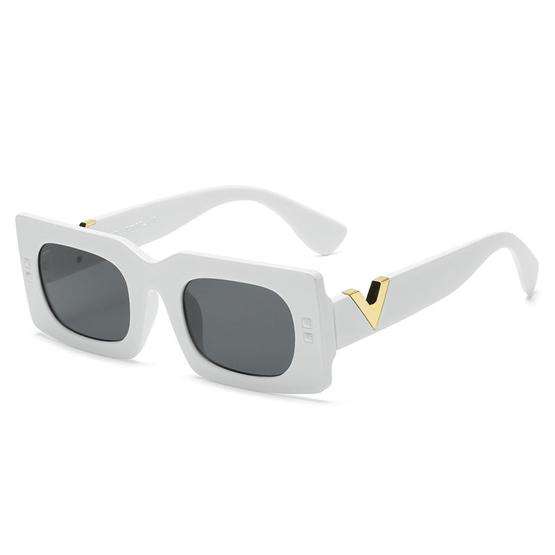 Dame oversized solbrille med dyremønster Skanto