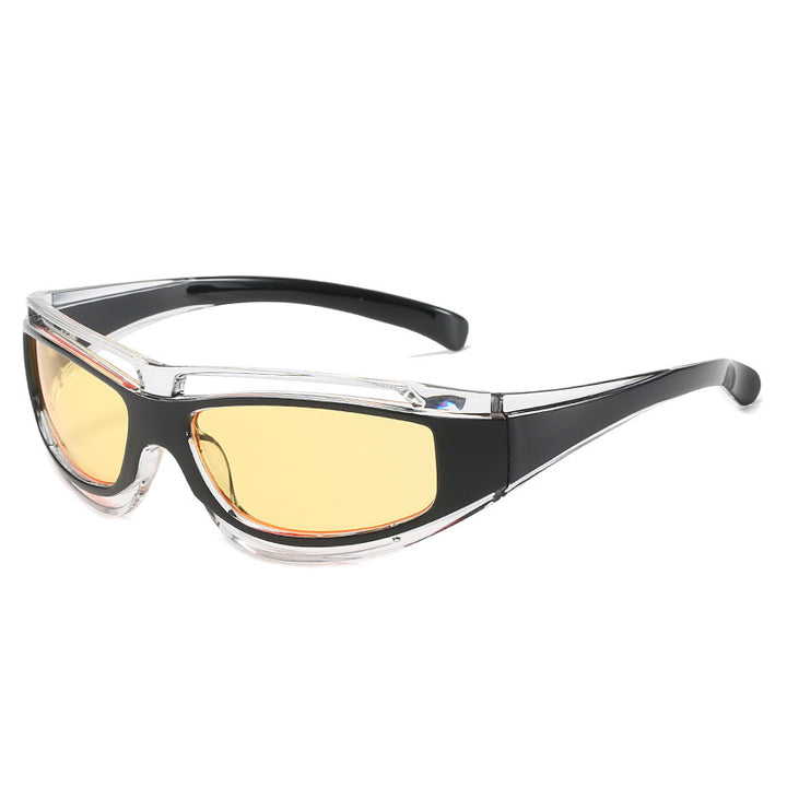 Dame sporty solbriller med aerodynamisk design og polariserte glass Skanto