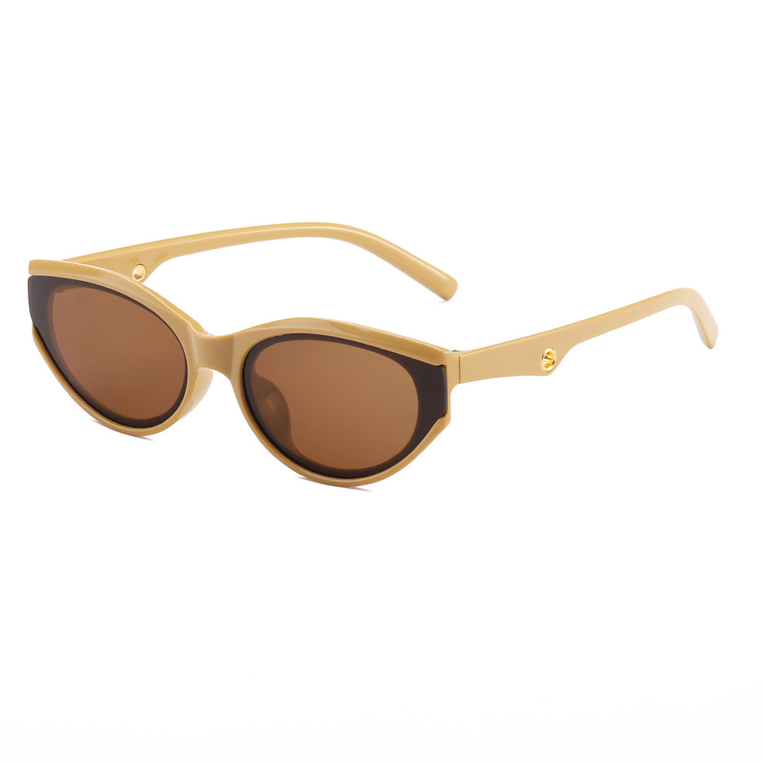 Dame Cat-Eye solbriller med gjennomsiktig, moderne design Skanto