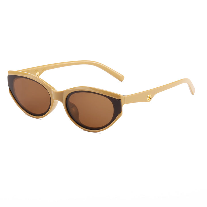 Dame Cat-Eye solbriller med gjennomsiktig, moderne design Skanto