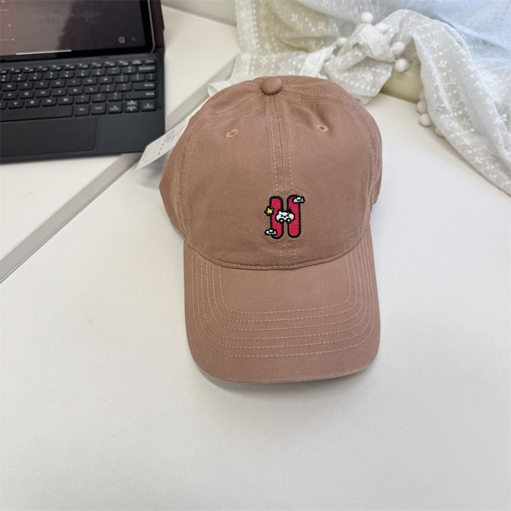 Kvinne Casual Brodert Baseball Caps Skanto