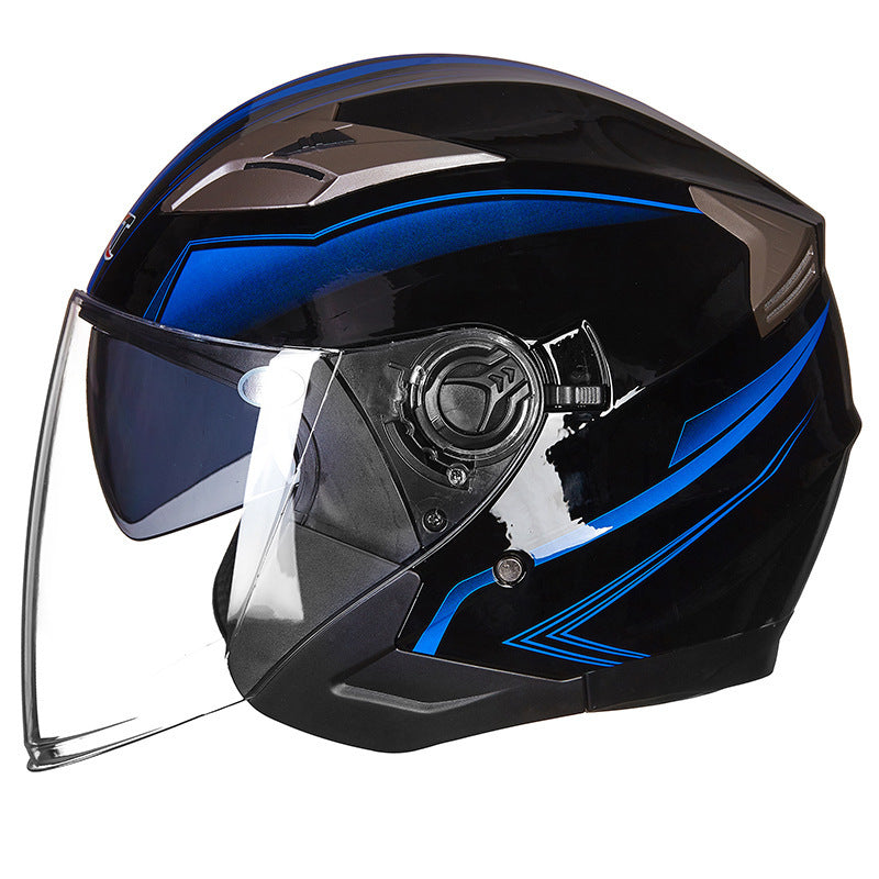Full-Face motorsykkelhjelm med integrert visir Skanto