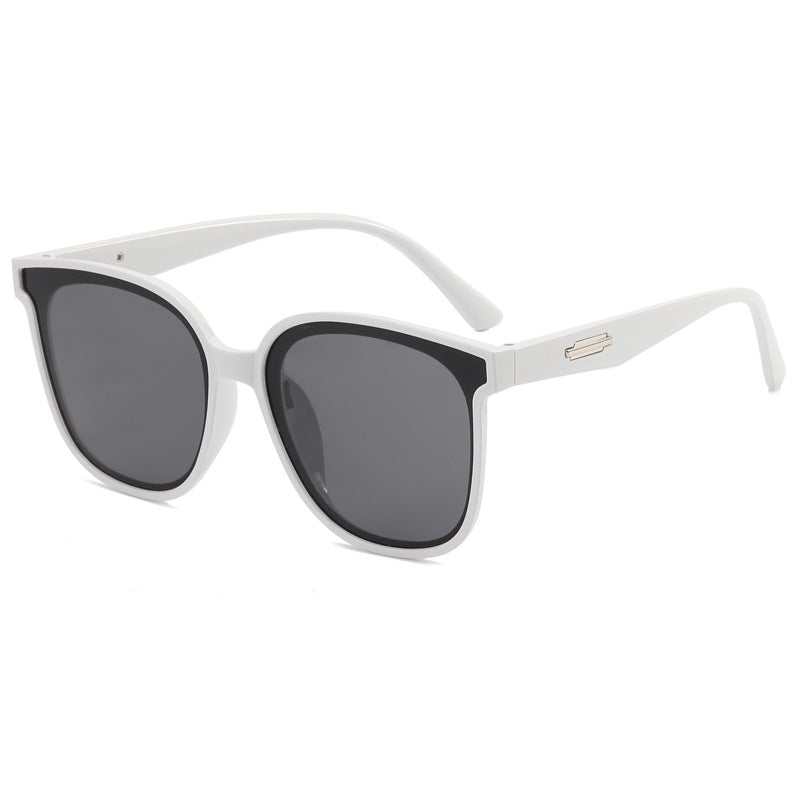 Dame moteriktig oversized solbrille med kombinert ramme Skanto