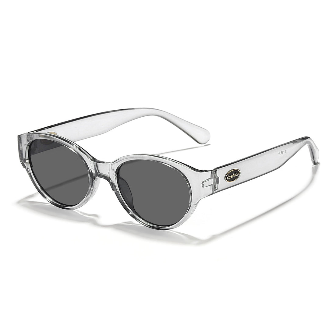 Dame moteriktig solbrille med transparent ramme og ergonomisk design Skanto