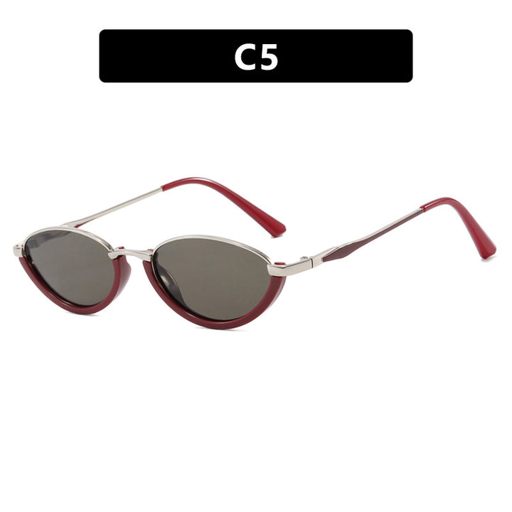 Dame moter Cat-Eye solbriller med to-farget ramme og UV-beskyttelse Skanto