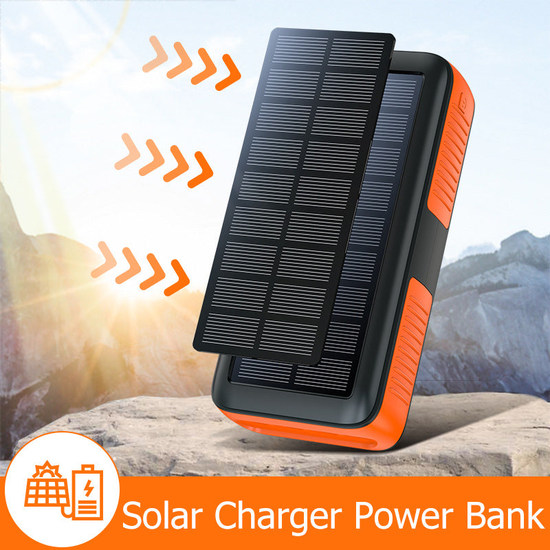 Solar Powerbank med multifunksjonelle LED-lamper Skanto