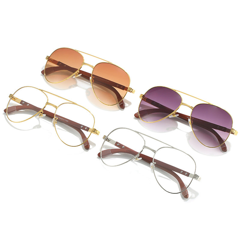 Dame elegant pilot solbrille med fin metallramme og UV-beskyttelse Skanto