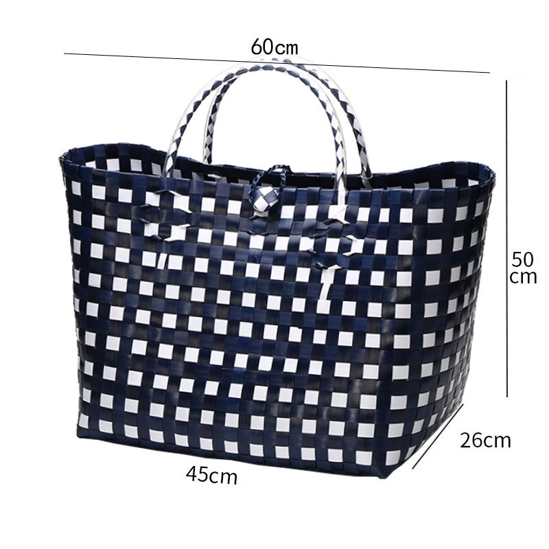 Stor kapasitet vevd handlebag Skanto