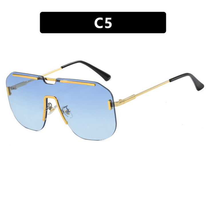 Dame geometrisk solbrille med stilramme i metall og UV-beskyttelse Skanto