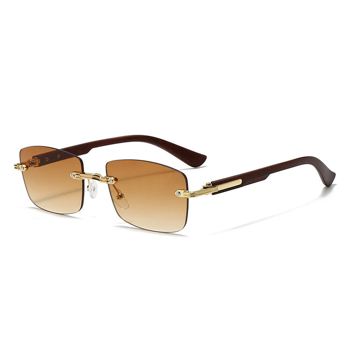 Dame moteriktig firkantet solbrille med elegante tre detaljer Skanto