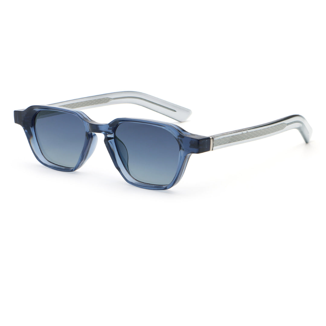 Dame solbrille i spesielt design med kantede glass Skanto