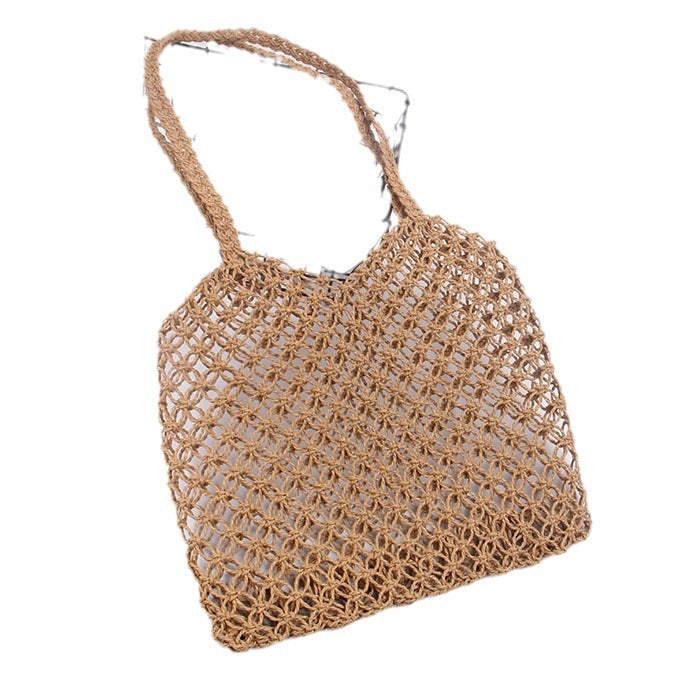 Strukturert Rattan-Handlebag Skanto