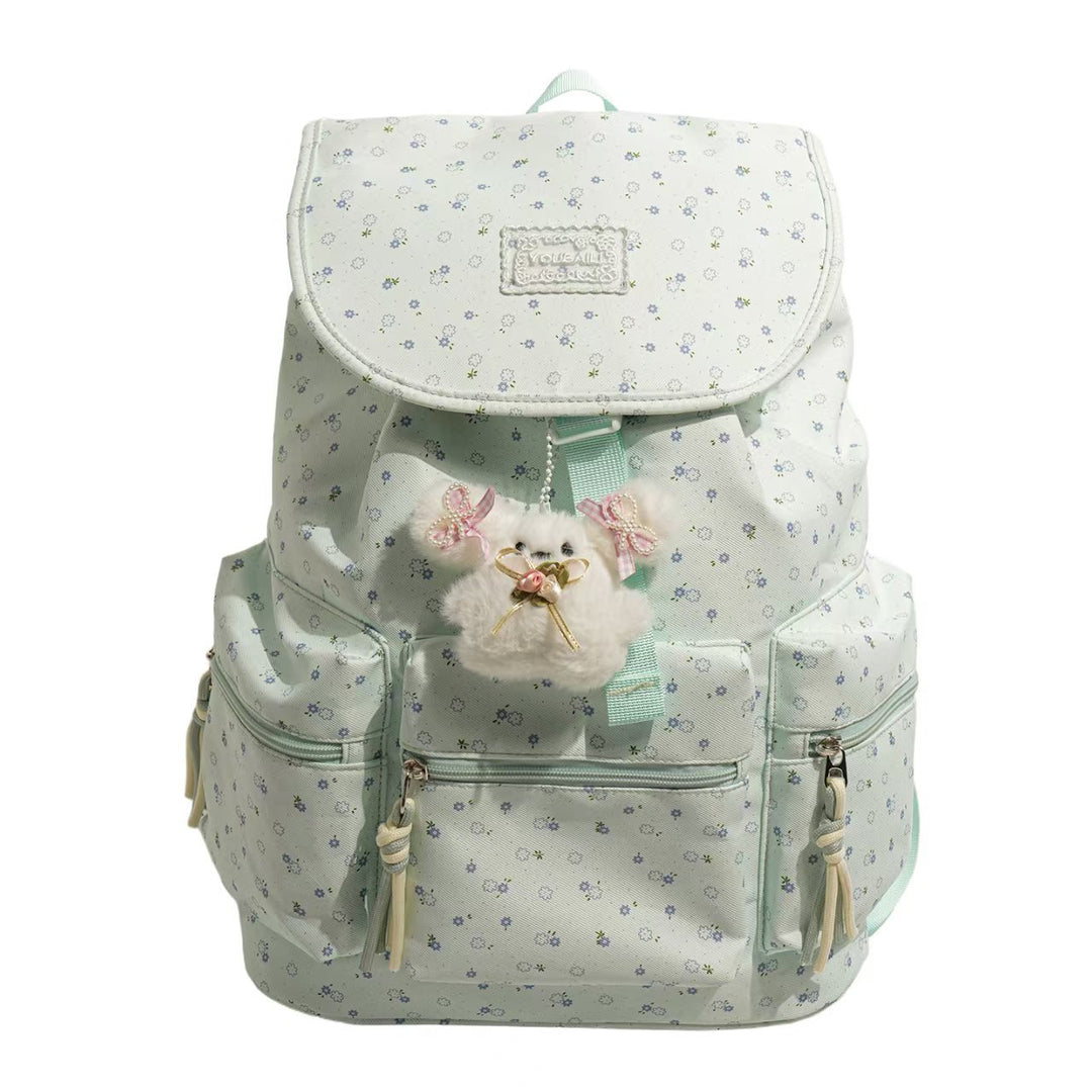Barns Søte Floral Print Ryggsekk Skanto