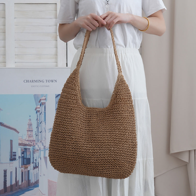 Håndlaget shopper-veske i naturmaterialer Skanto