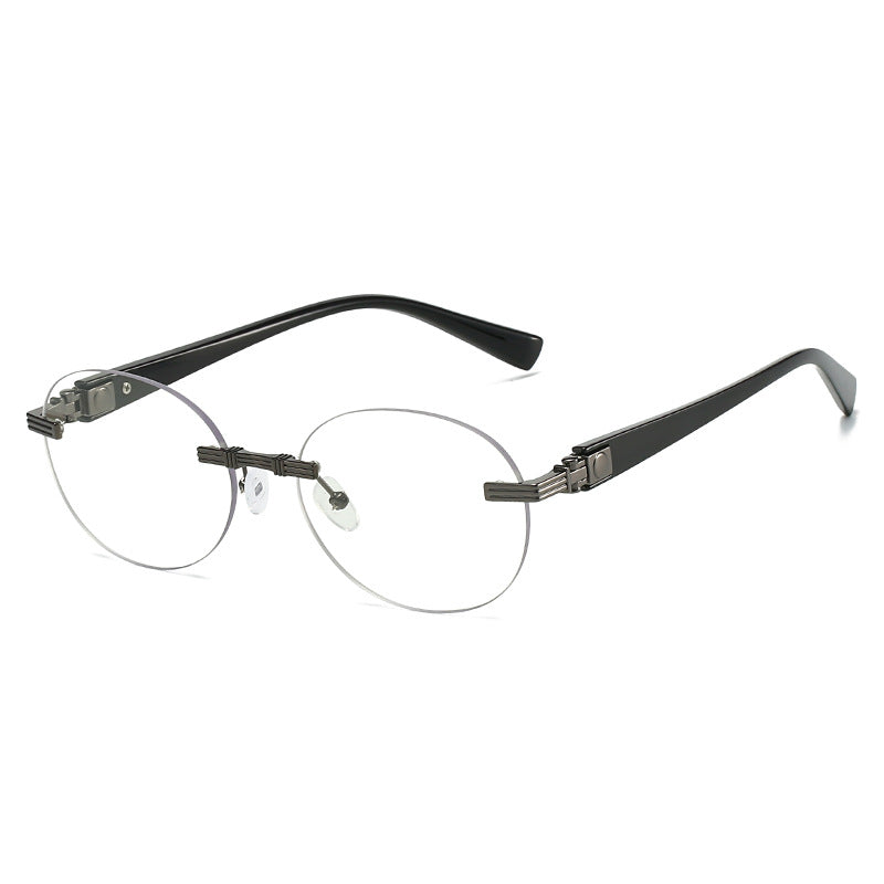 Dame motefull solbrille med gjennomsiktig ramme og fleksibel nesestøtte Skanto