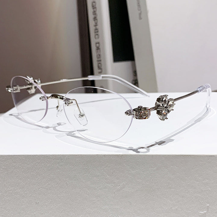 Dame elegant solbrille med geometrisk ramme Skanto