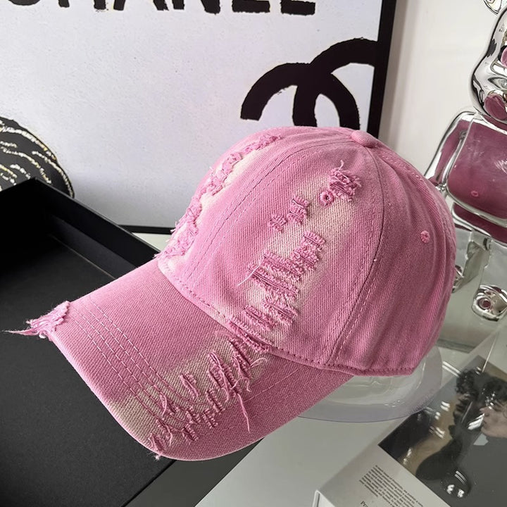 Unisex Slittet Denim Kappe Skanto
