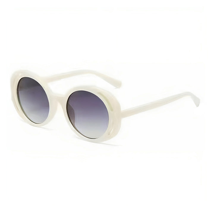 Dame Ovalformet Designer-solbrille med klassisk detalj Skanto