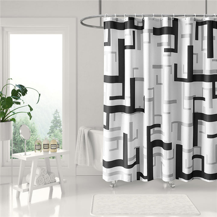 Moderne Geometrisk Duschgardin Skanto
