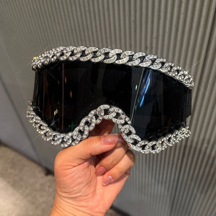 Damer Sportslig elegant skibrille med strassdekorert ramme Skanto