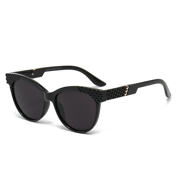 Dame Cat-Eye Solbriller med strukturert ramme og UV-beskyttelse Skanto