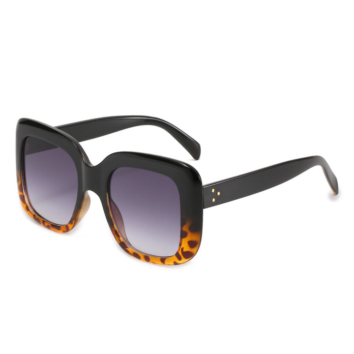 Dame oversized kvadratisk solbrille med høy kvalitet plast ramme Skanto