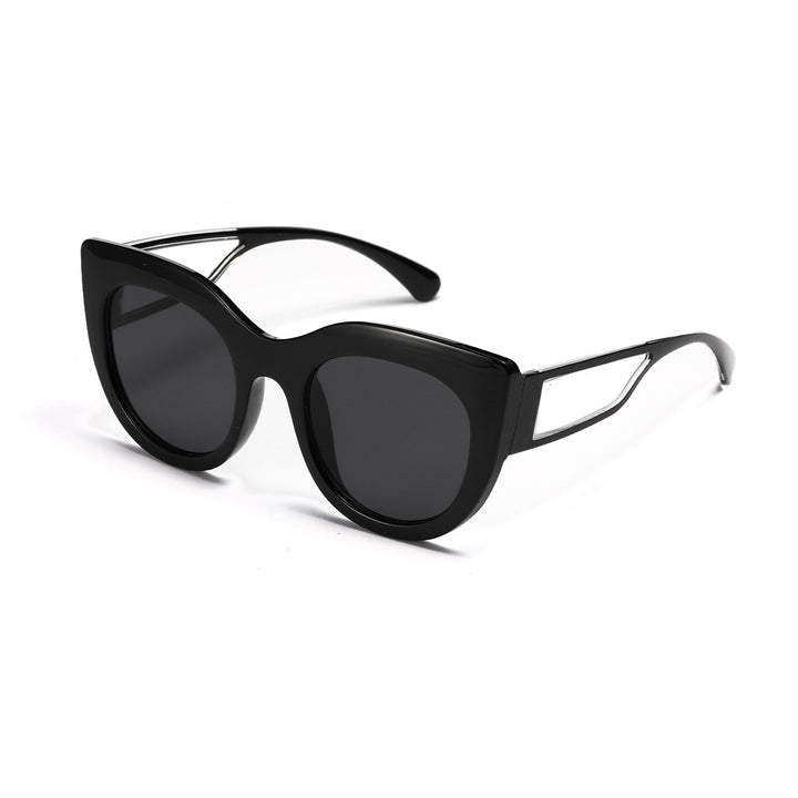 Dame trendy Cat-Eye solbriller med brede UV-beskyttende glas Skanto