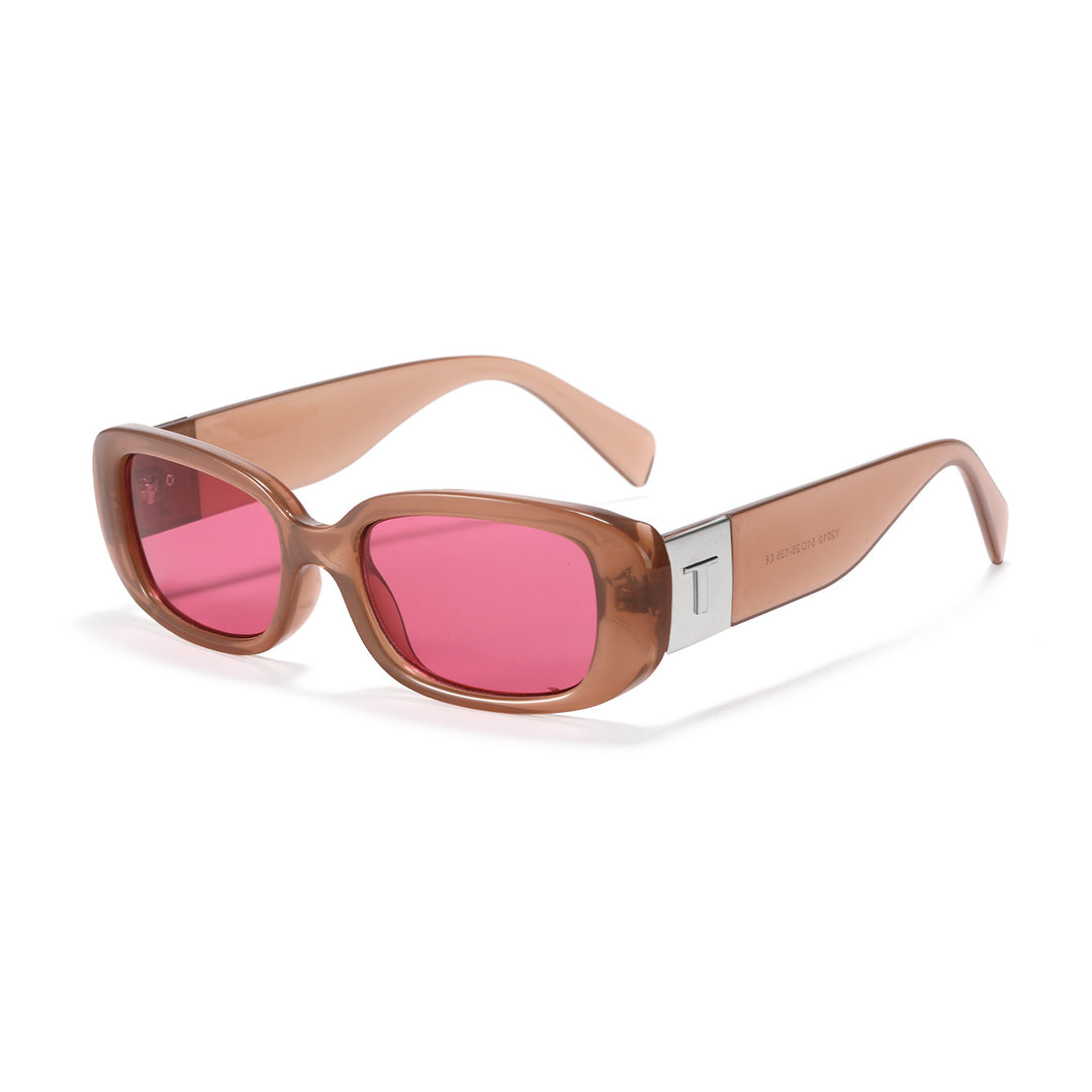 Dame solbrille med moderne ramme og høykvalitets UV-beskyttelse Skanto
