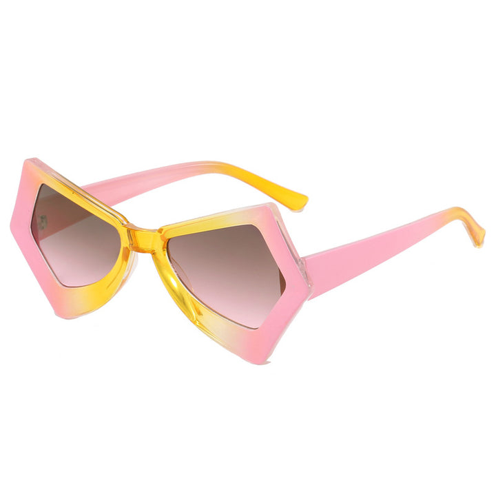 Dame polygonal solbrille i ekstravagant design Skanto