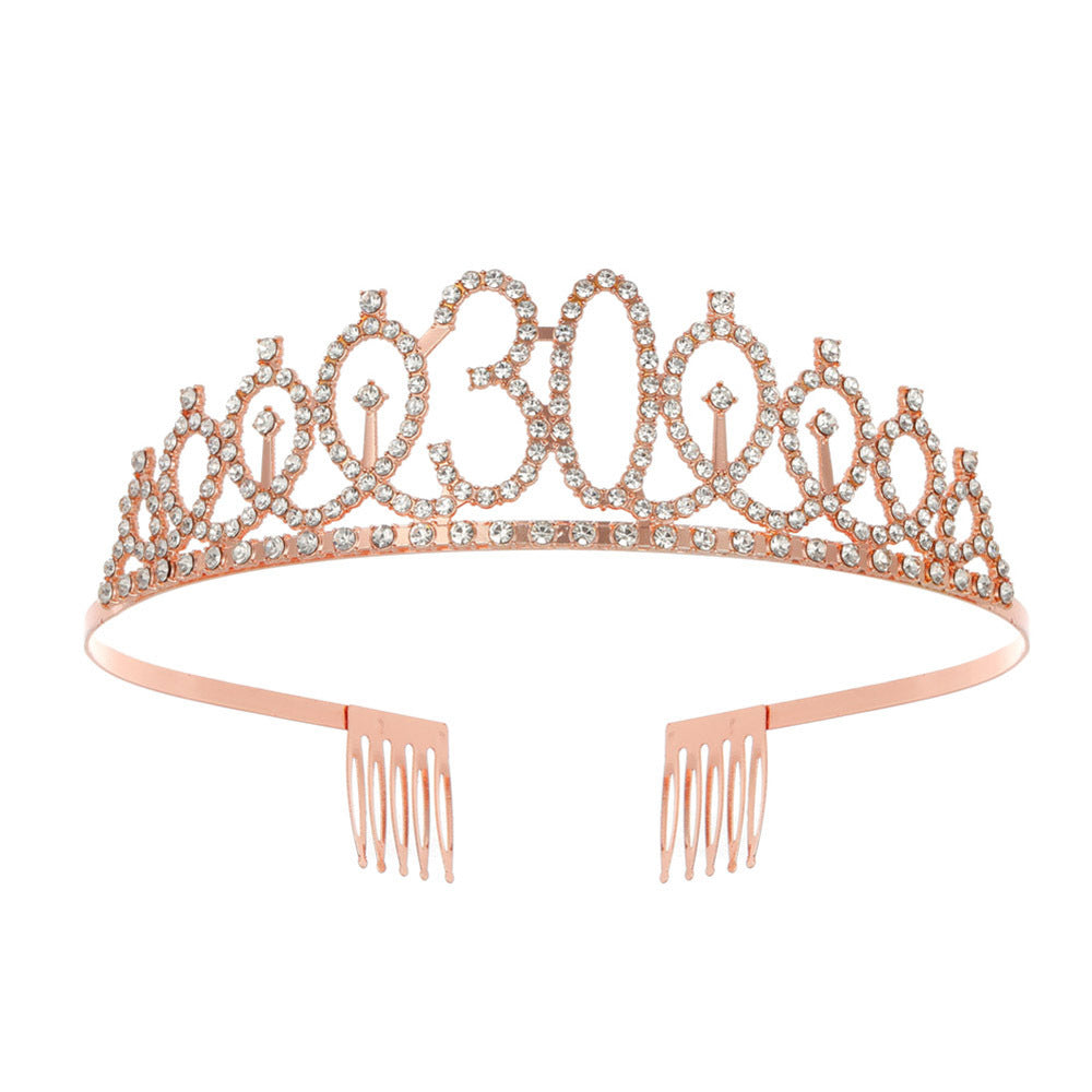 Damer krystall dekorert tiara med elegant design Skanto