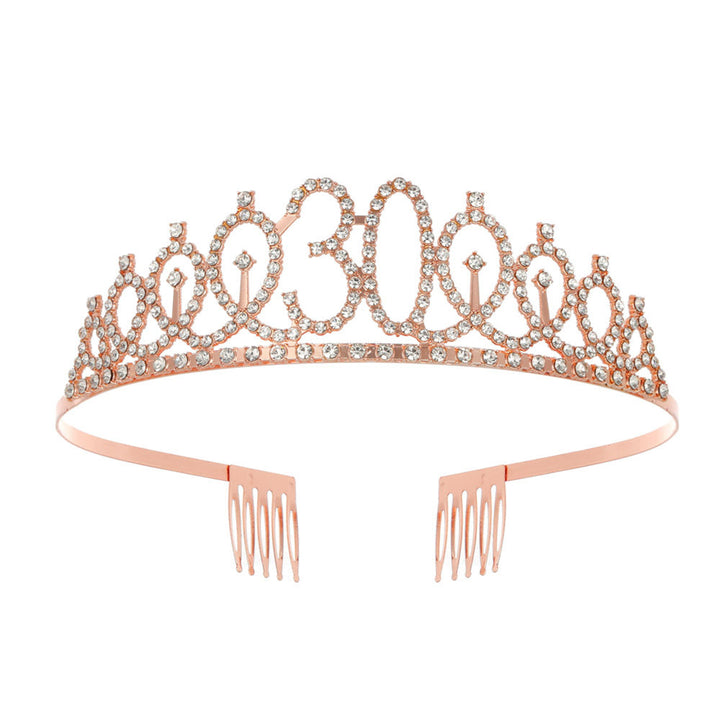 Damer krystall dekorert tiara med elegant design Skanto