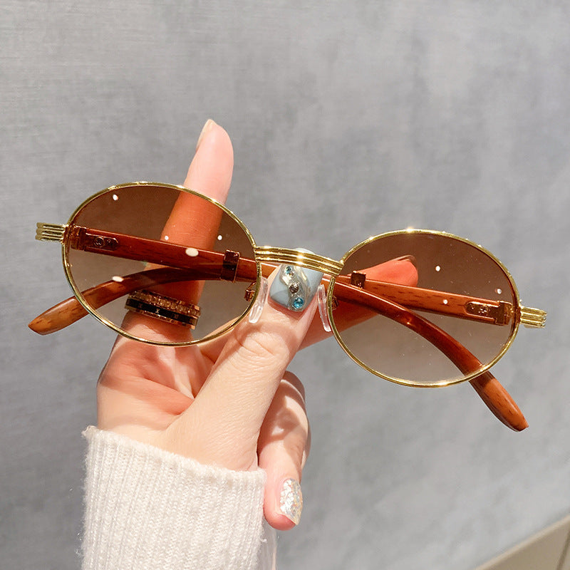 Dame Vintage-stil solbrille med tre innerramme Skanto