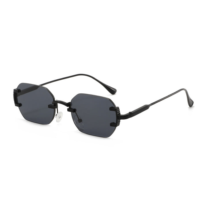 Damer geometrisk solbrille med luksuriøs metallramme og beskyttende UV-filter Skanto