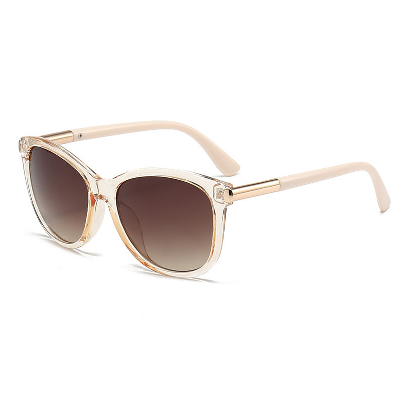 Dame Elegant Oversized Solbrille med stilfull ramme Skanto