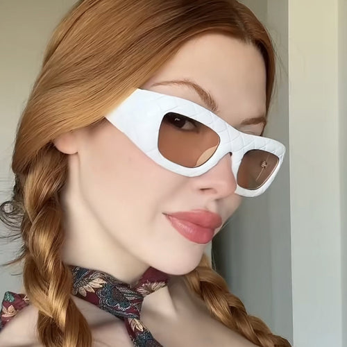 Dame ekstravagant solbrille med strukturert ramme Skanto