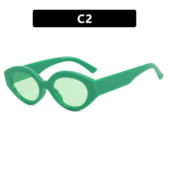 Dame kreativ solbrille i elegant retro-stil Skanto