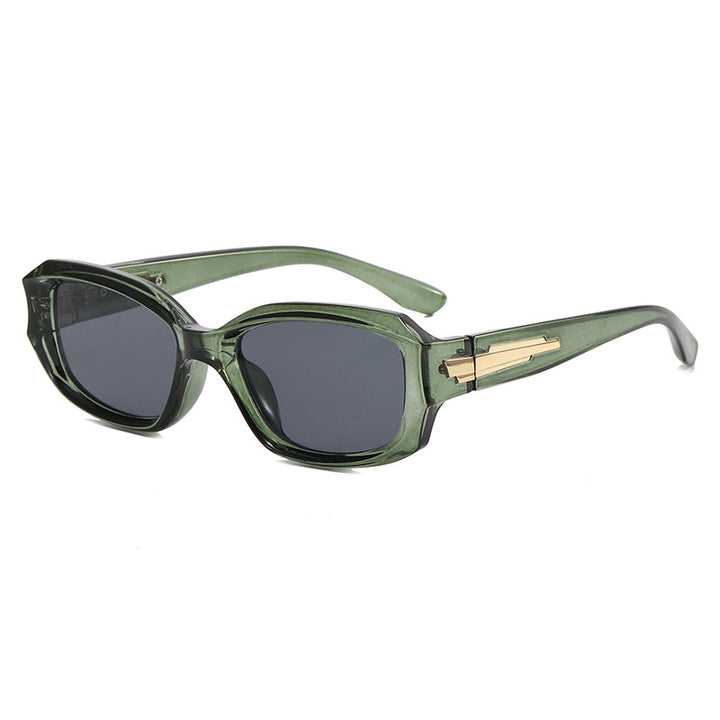 Dame moteriktig oversized solbrille med unik ramme Skanto