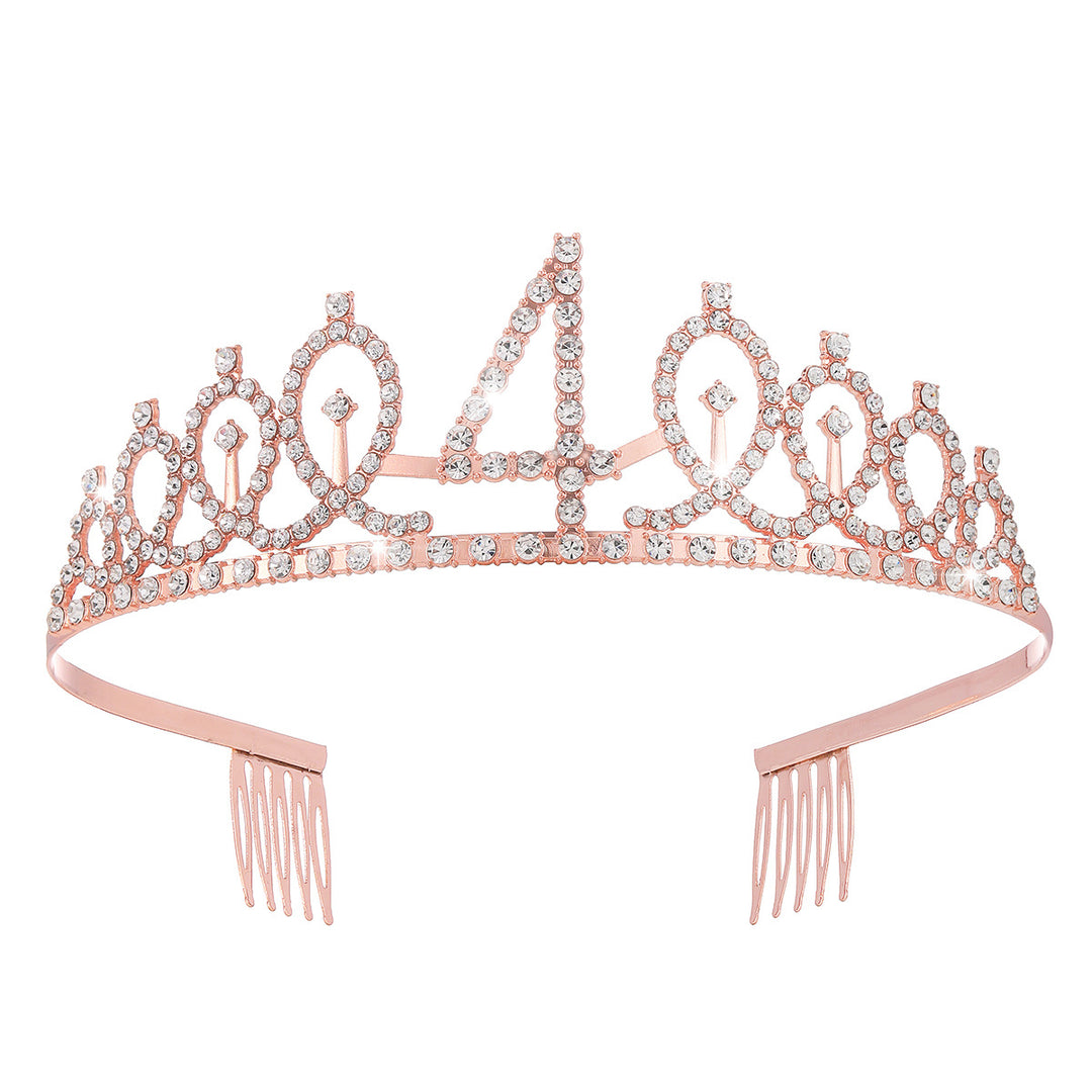 Damer krystall dekorert tiara med elegant design Skanto